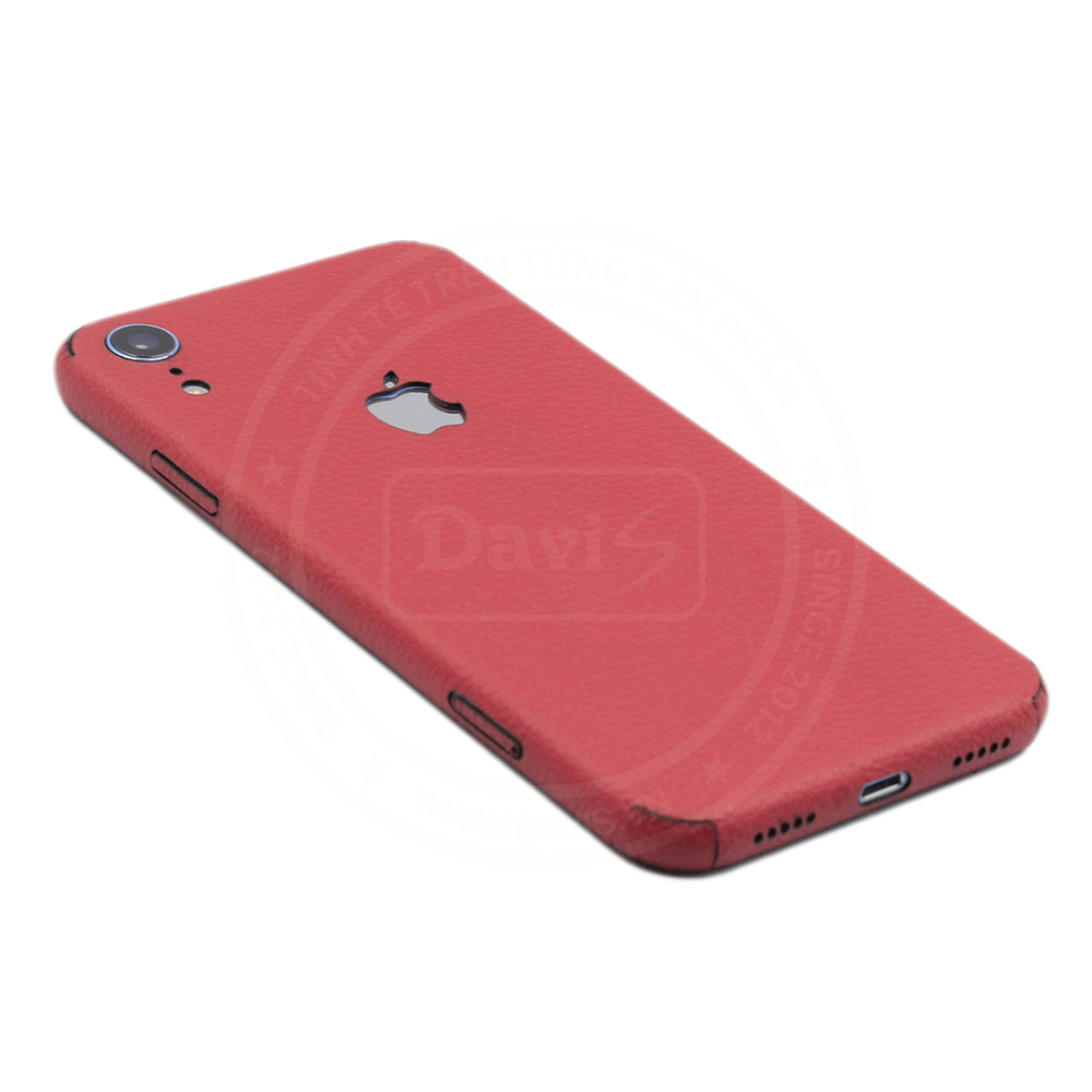 Dán da full viền iphone XR, làm từ da thật cao cấp - Chính hãng Davis