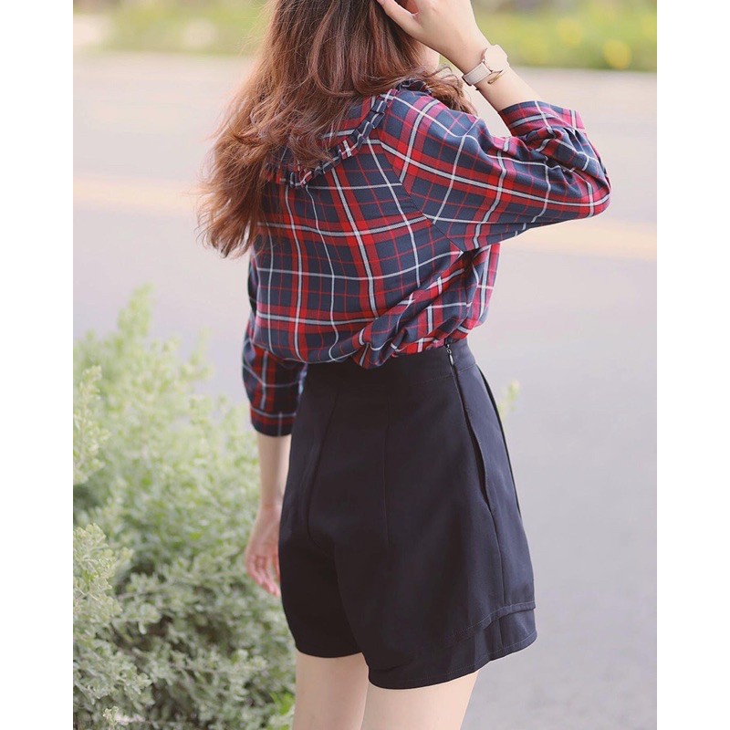 Quần shorts đen 2 lớp RUCHAN
