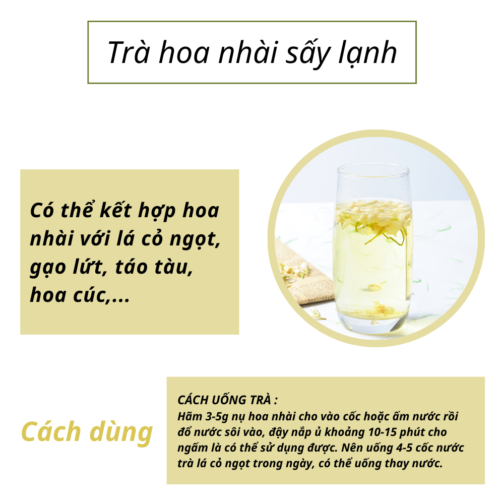 Hoa nhài trắng - trà hoa nhài sấy lạnh (20, 50gr)