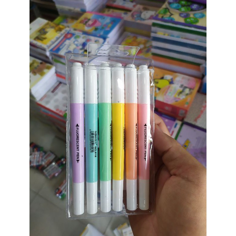 [HCM]Bút Dạ Quang Pastel New Fluorescent 6 Màu No.818 (1 cây)