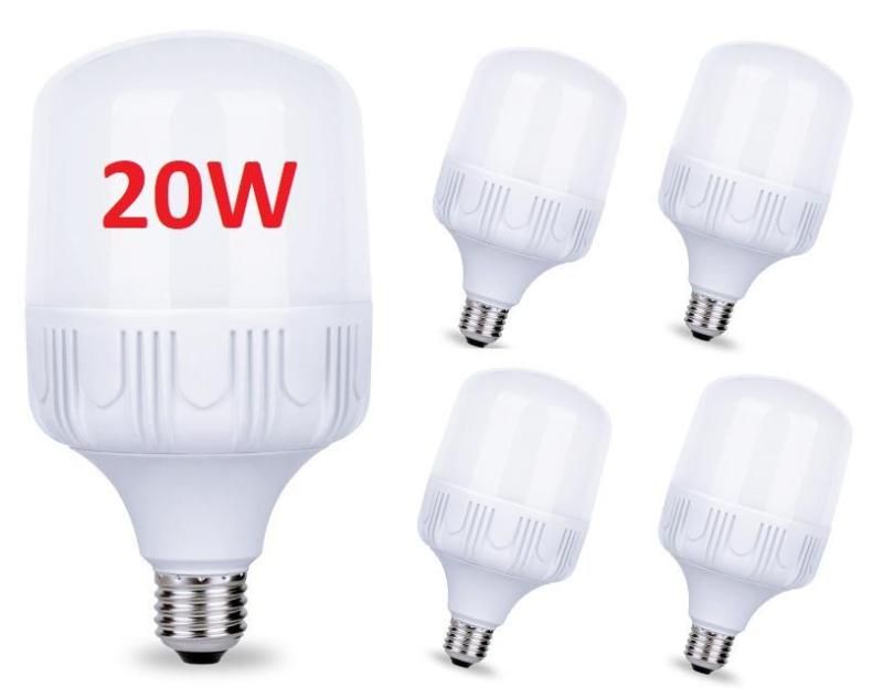 Bộ 5 bóng đèn Led 20W cao cấp tiết kiệm điện Đuôi đèn E27 Tuổi thọ cao - Bảo hành 12 tháng