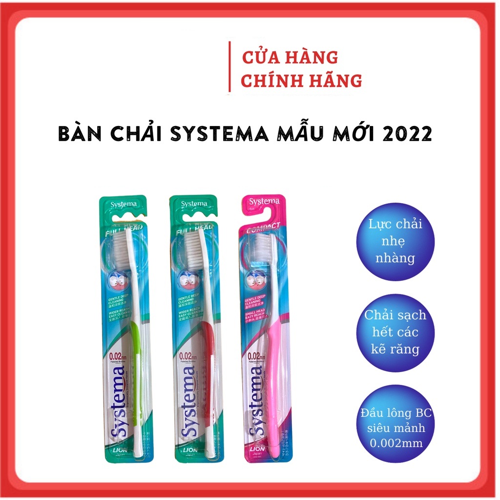{Nhập khẩu chính hãng} Bàn Chải Đánh Răng Systema Compact Số 1 Nhật Bản Mẫu Mới