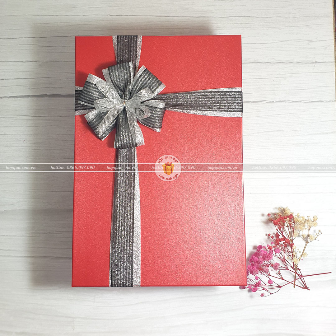 [Tặng thiệp + Giấy rơm] Hộp quà tặng đẹp30x20x10cm - HQ09