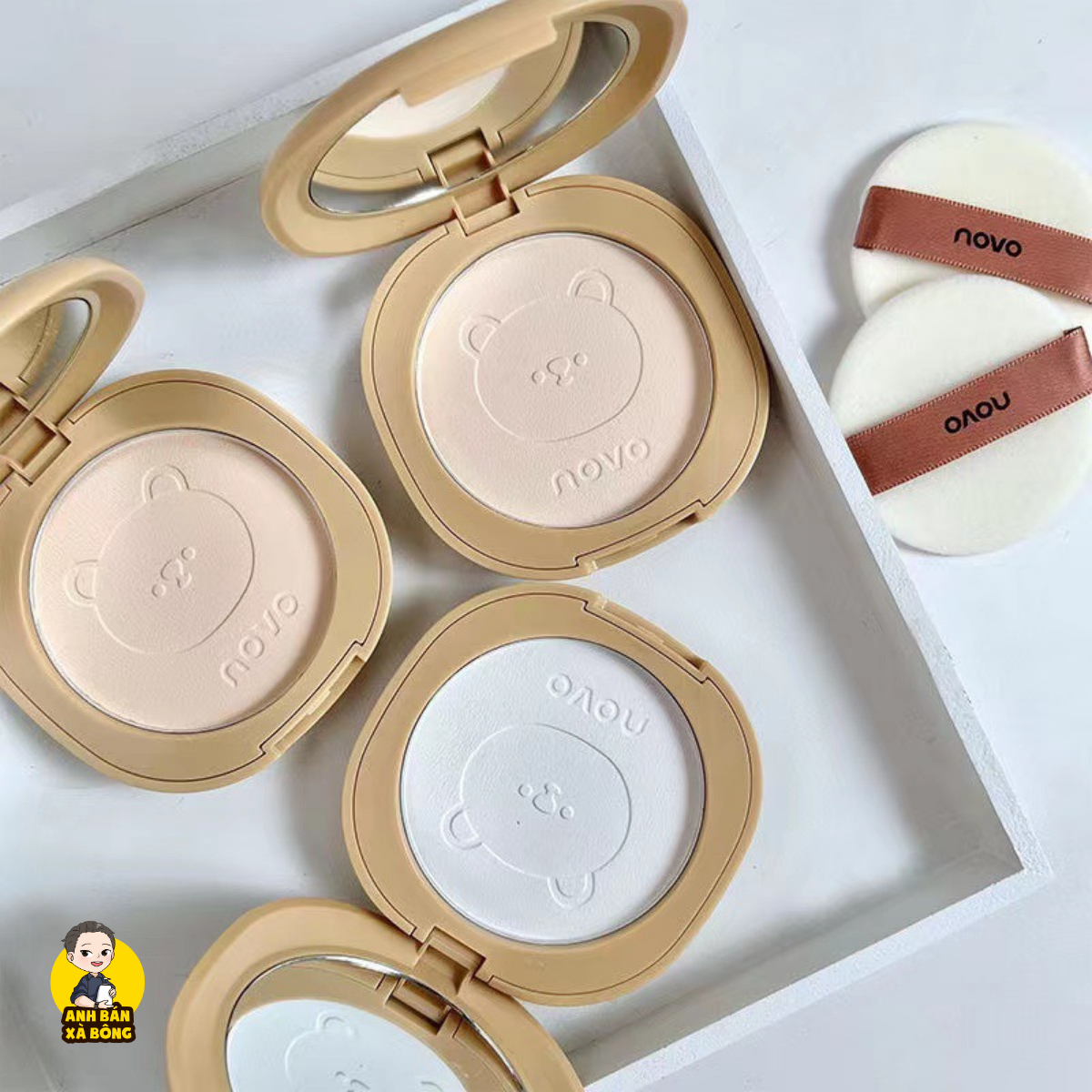 Phấn Phủ Gấu NOVO Bear Makeup Pressed Powder 5679