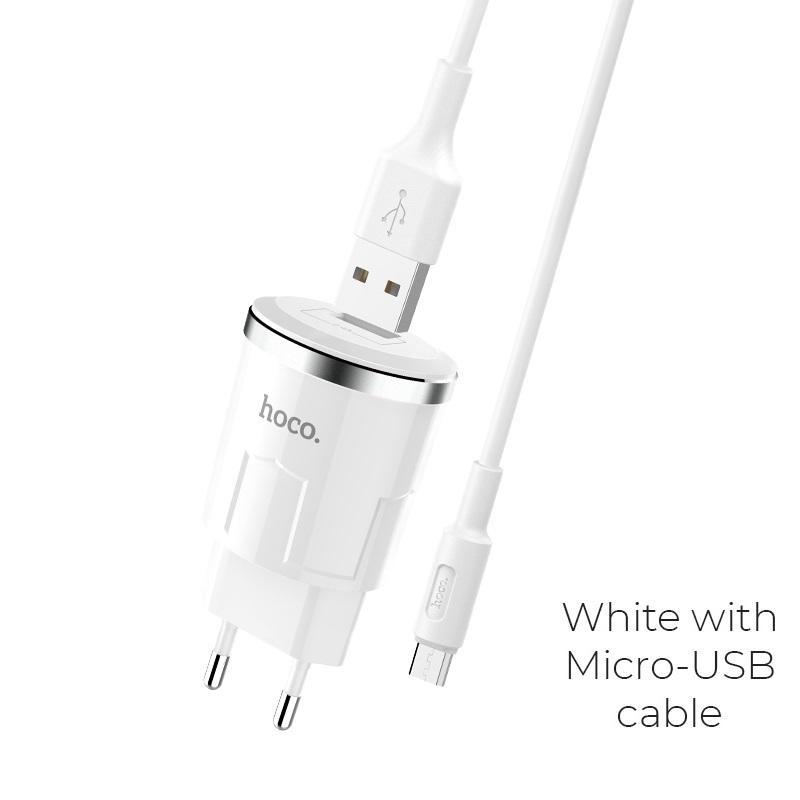 Bộ sạc Micro USB Hoco C37A sạc nhanh 2.4A cho Android