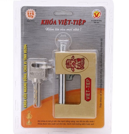 Ổ khóa cửa việt tiệp thần tài cầu ngang cn05204 bằng đồng chống cắt