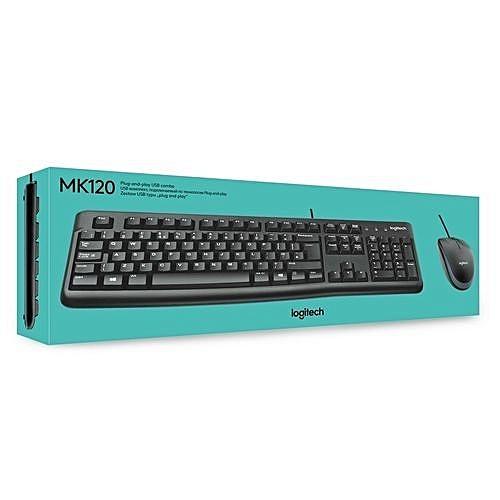 Bộ bàn phím và chuột có dây Logitech MK120