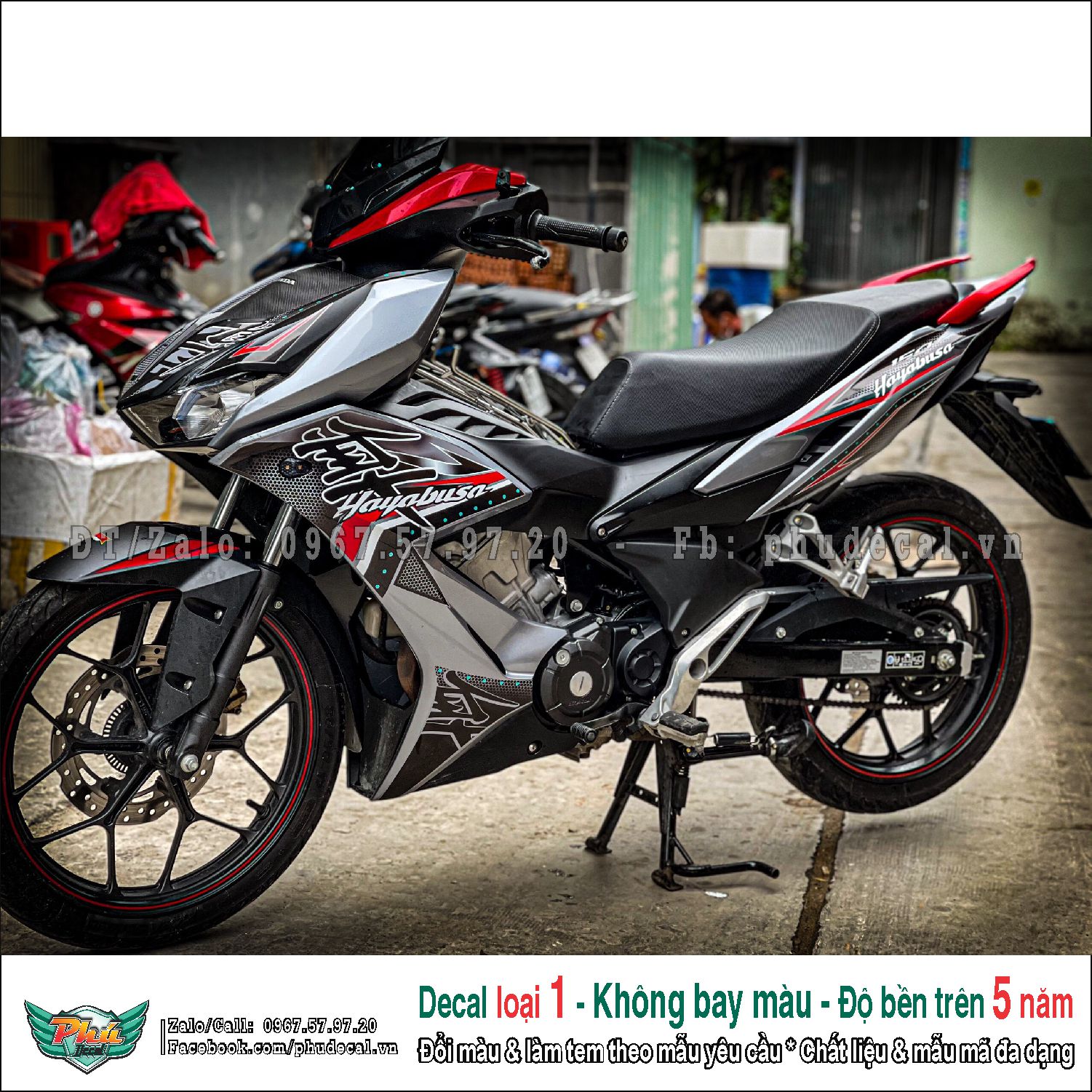 Tem rời Winner x Bạc Hayabusa