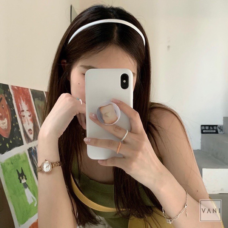 Bờm tóc bọc vải lụa bản nhỏ mảnh, bờm tóc thanh lịch đáng yêu K097