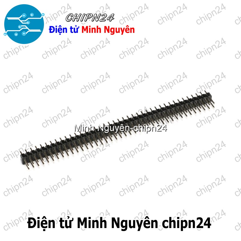 [2 cây] (H55) Header Hàng rào Đực Đôi Thẳng 2.54MM 2x40p (Đen/Đỏ/Vàng/Xanh Lá/Dương/Trắng) - [Chọn Loại] - HHH.00080