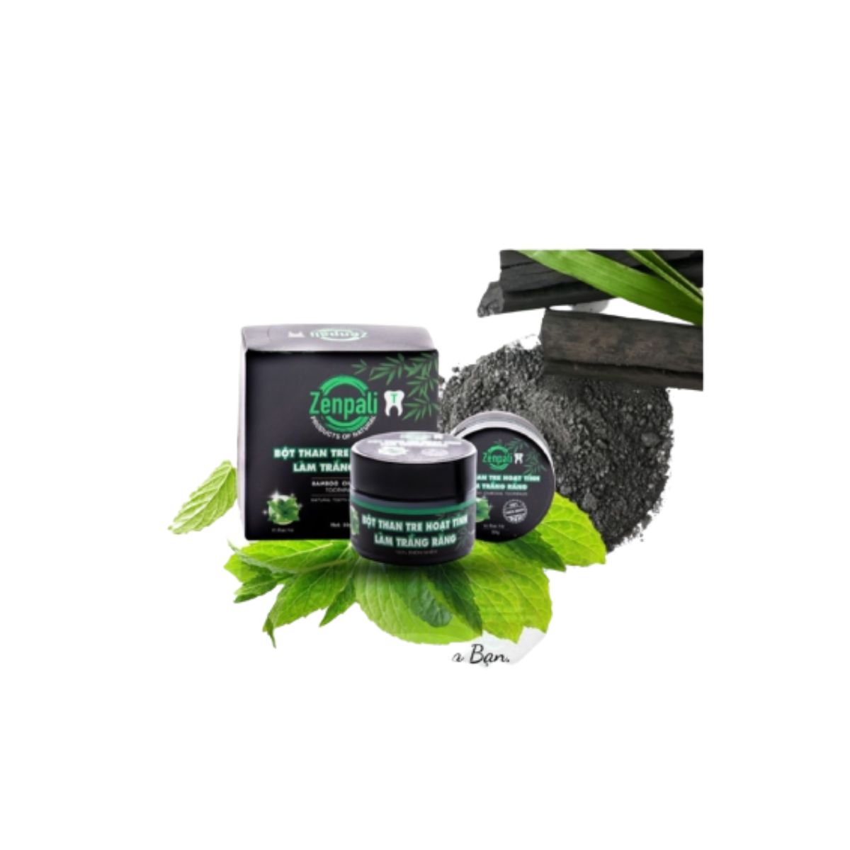 Zenpali Bột Than Tre Hoạt Tính Trắng Răng