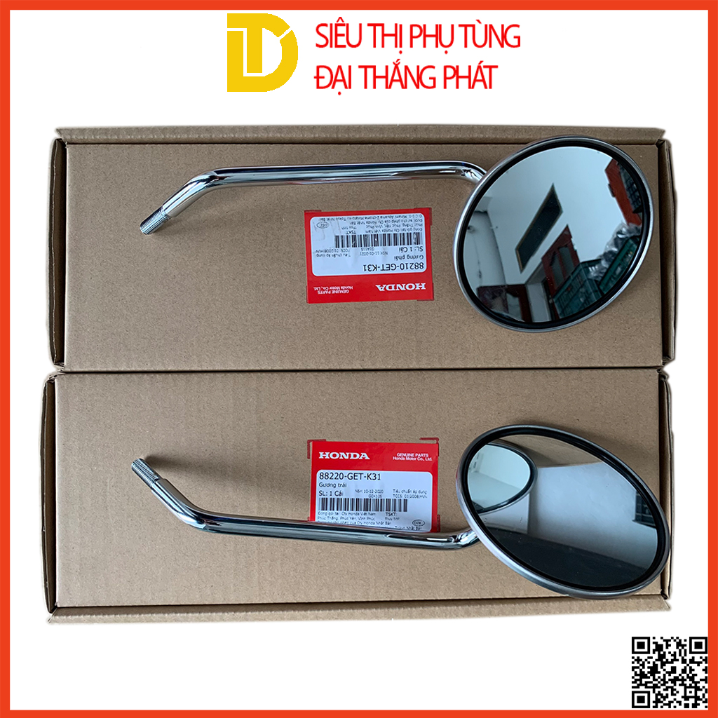 Bộ gương kính chiếu hậu SH Mode (2013-2018) INOX trái phải zin chính hãng Honda