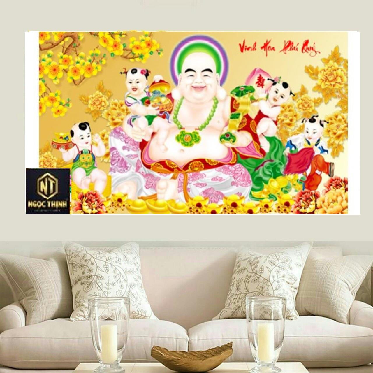 Tranh đính đá cao cấp mẫu mới vinh hoa phú quý-kt: 100x60