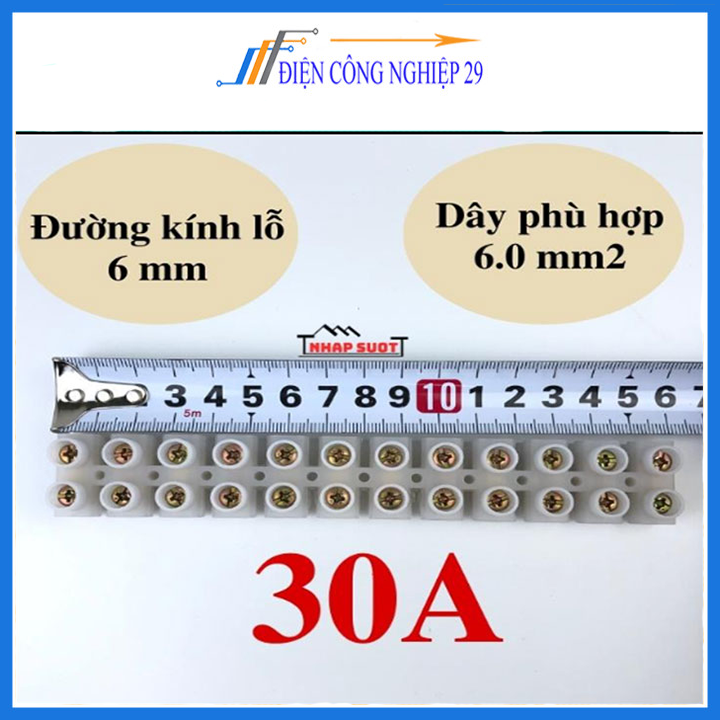 Thanh Cầu Nối Điện EKIT 6A 10A 15A 30A 60A (1Thanh 12 Cầu Đấu)