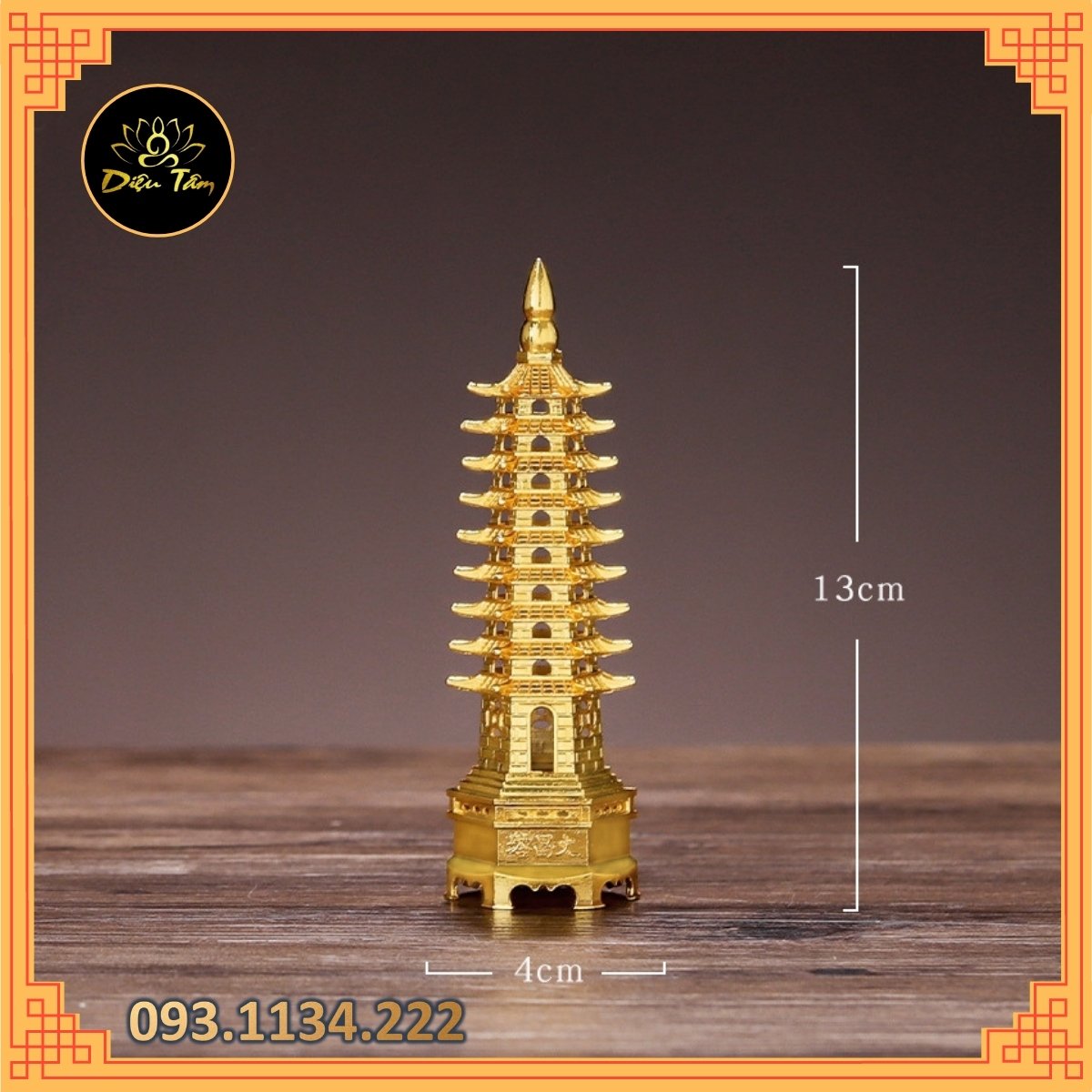 Wenchang Tower 9 floor 18cm-feng shui decoration