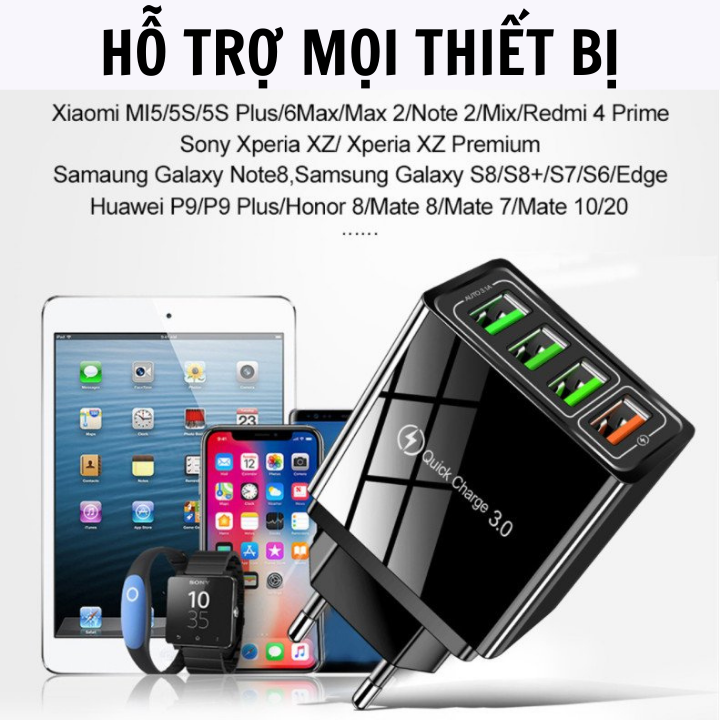 Củ Sạc Nhanh Quick Charge 3.0 20W Hỗ Trợ Mọi Dòng Điện Thoại Chip Sạc Thông Minh Không Hại Máy Chống Nước IPX7, Củ Sạc Iphone, Củ Sạc Nhanh Củ Sạc Điện Thoại