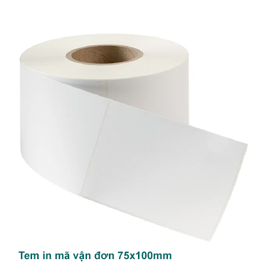 Tem decal nhiệt 75x100mm dùng in vận đơn