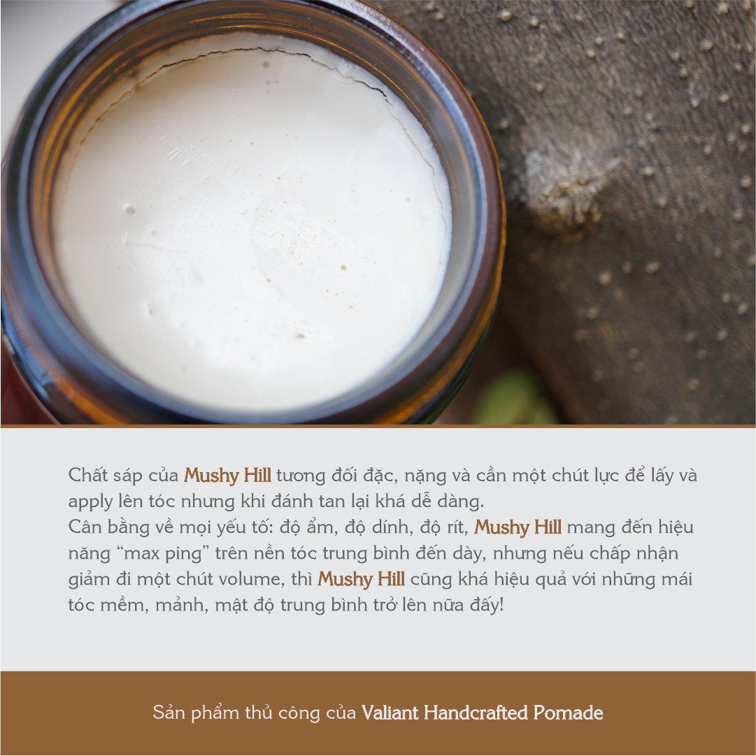 Sáp vuốt tóc Valiant - Mushy Hill - Clay Pomade - 113g