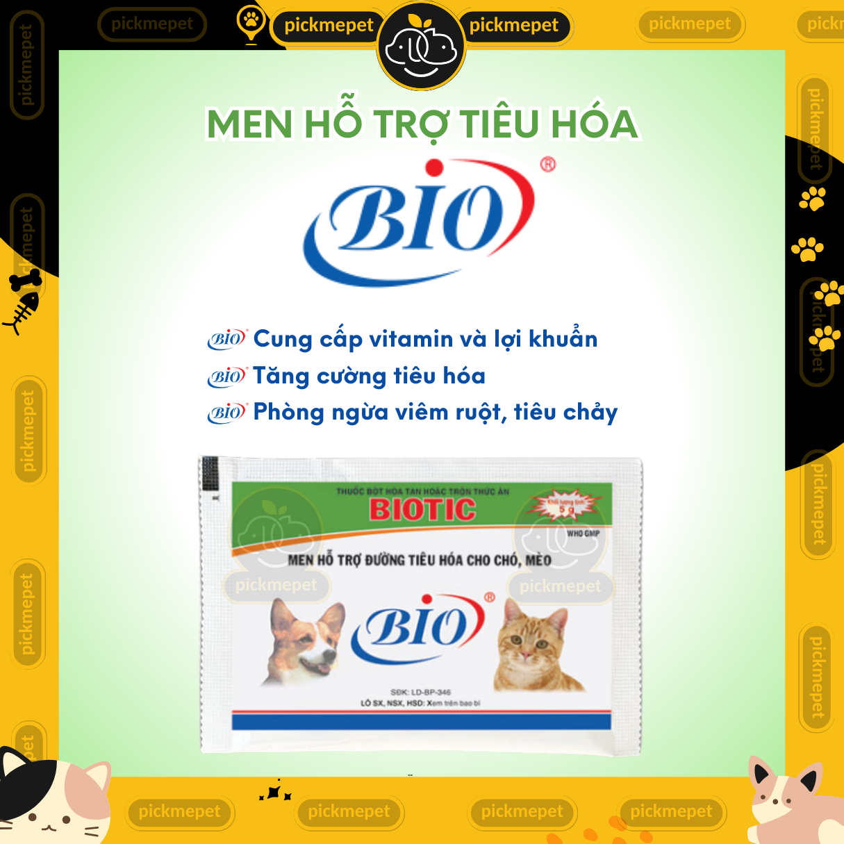 Men Biotic Hỗ Trợ Tiêu Hóa Cho Chó Mèo