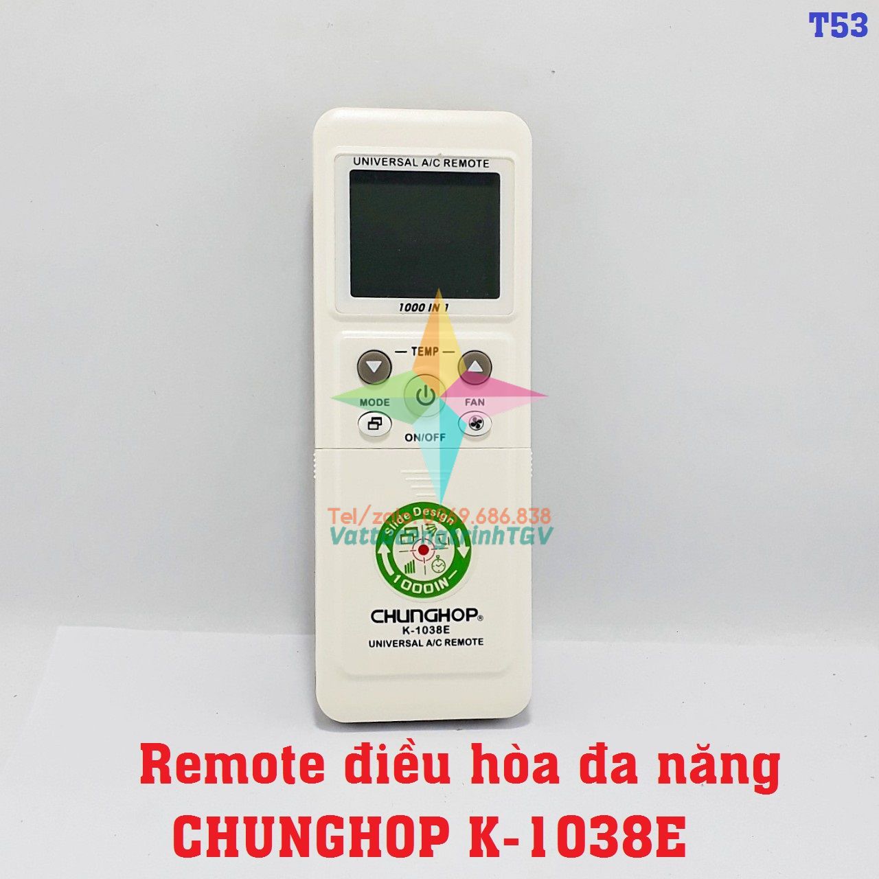 Điều khiển máy lạnh đa năng chunghop k-1038e