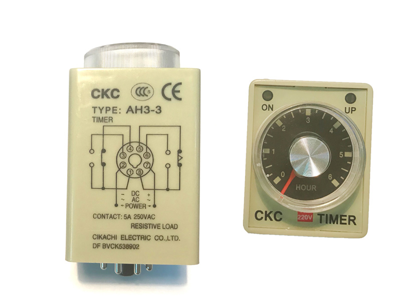 Relay thời gian CKC 3H 6H 12H 24H AH3-3 220V/380V