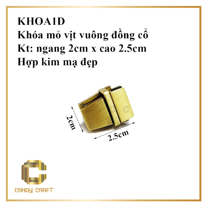 Khóa sập mỏ vịt - phụ kiện làm túi xách