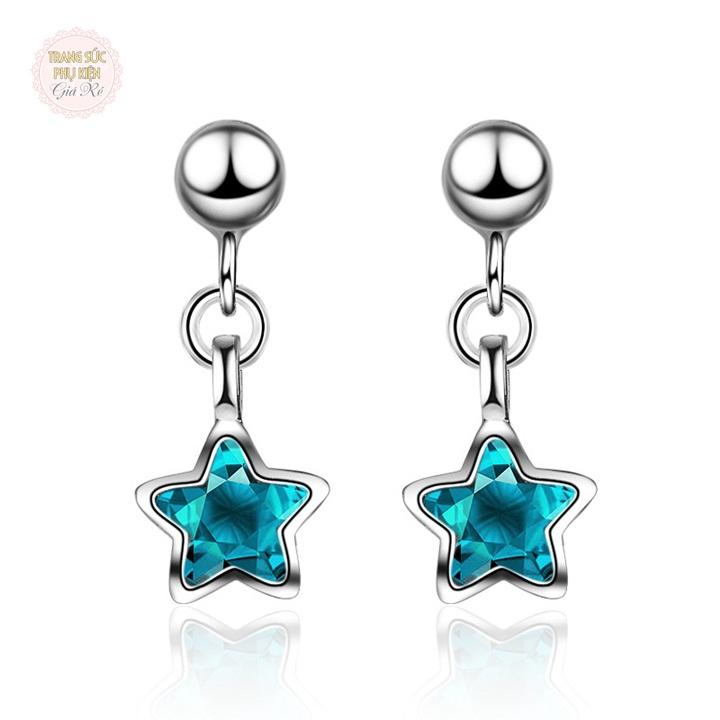 [HCM]Bông tai ngôi sao xanh S925 nhỏ xinh - HT211
