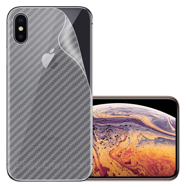 Miếng dán bảo vệ lưng máy carbon - cho dòng máy iphone