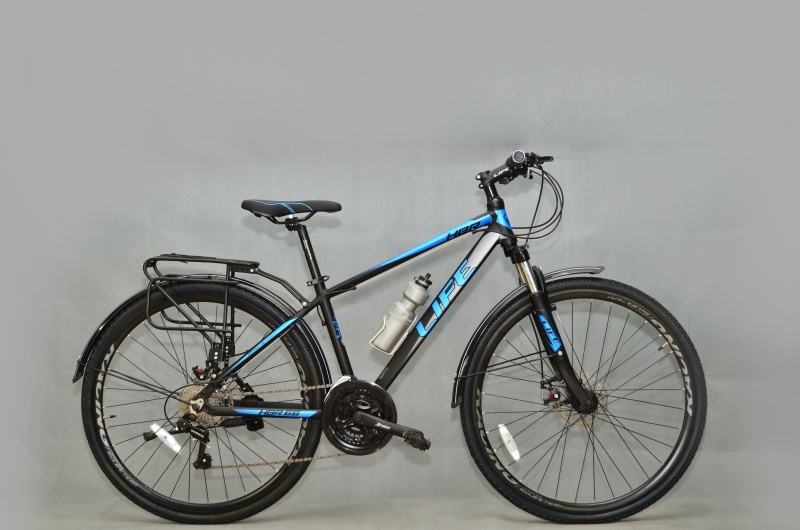 Phân phối Xe Đạp Hybrid ĐÀI LOAN LIFE HBR66, khung nhôm siêu nhẹ, Shimano Tourney 21 tốc độ, phuộc nhún có khóa hành trình, phanh đĩa cơ, lốp 700x38, đầy đủ baga, chắn bùn