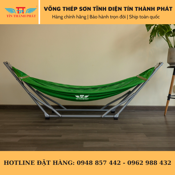 Võng Xếp Thép Sơn Tĩnh Điện Tín Thành Phát – Khung võng dày Chắc Chắn, chống trượt, lưới võng thoáng mát