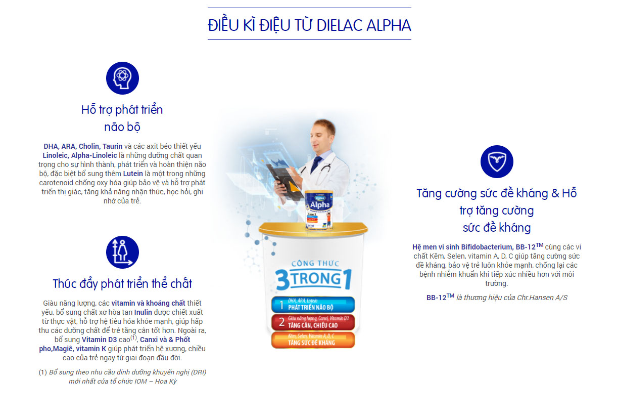 SỮA BỘT DIELAC ALPHA 3/4 900G - huelanofficial