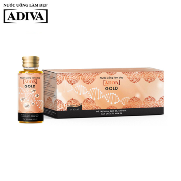 Nước uống làm đẹp Gold ADIVA Collagen (14 lọ x hộp) nhập khẩu