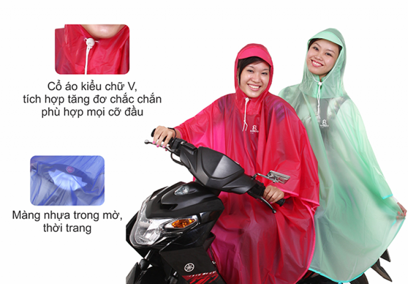 Áo Mưa Rando Bướm Trong Màu