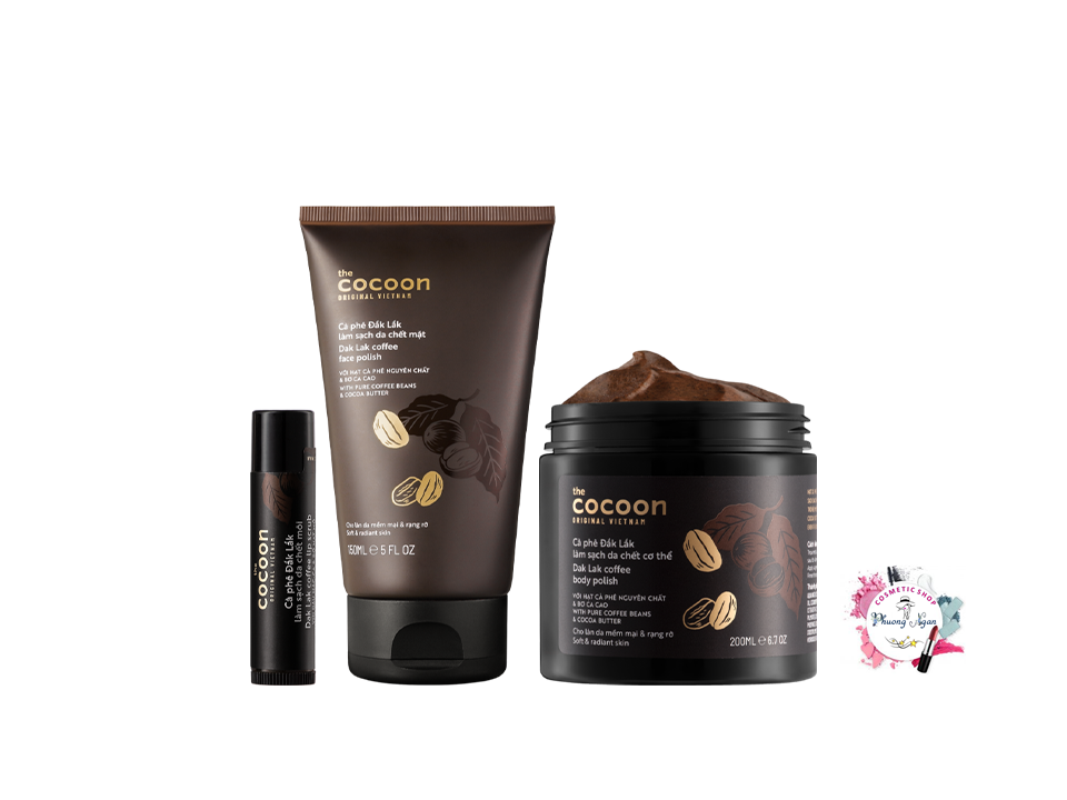 [HCM]Combo Cocoon Cà phê Đắk Lắk làm sạch da chết