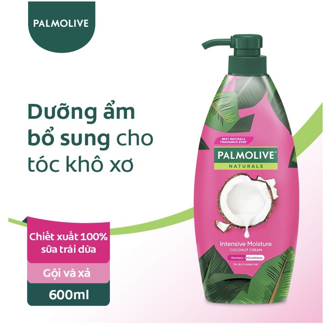 Dầu gội xả 2in1 Palmolive thiên nhiên 600ml