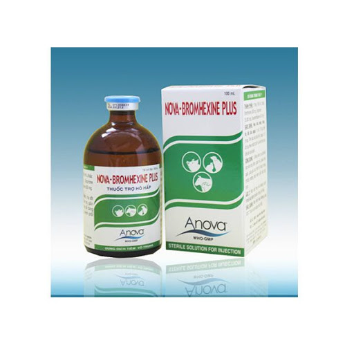 DUNG DỊCH TIÊM  HÔ TRỢ HÔ HẤP CHO THÚ CƯNG BROMHEXINE PLUS 100ML