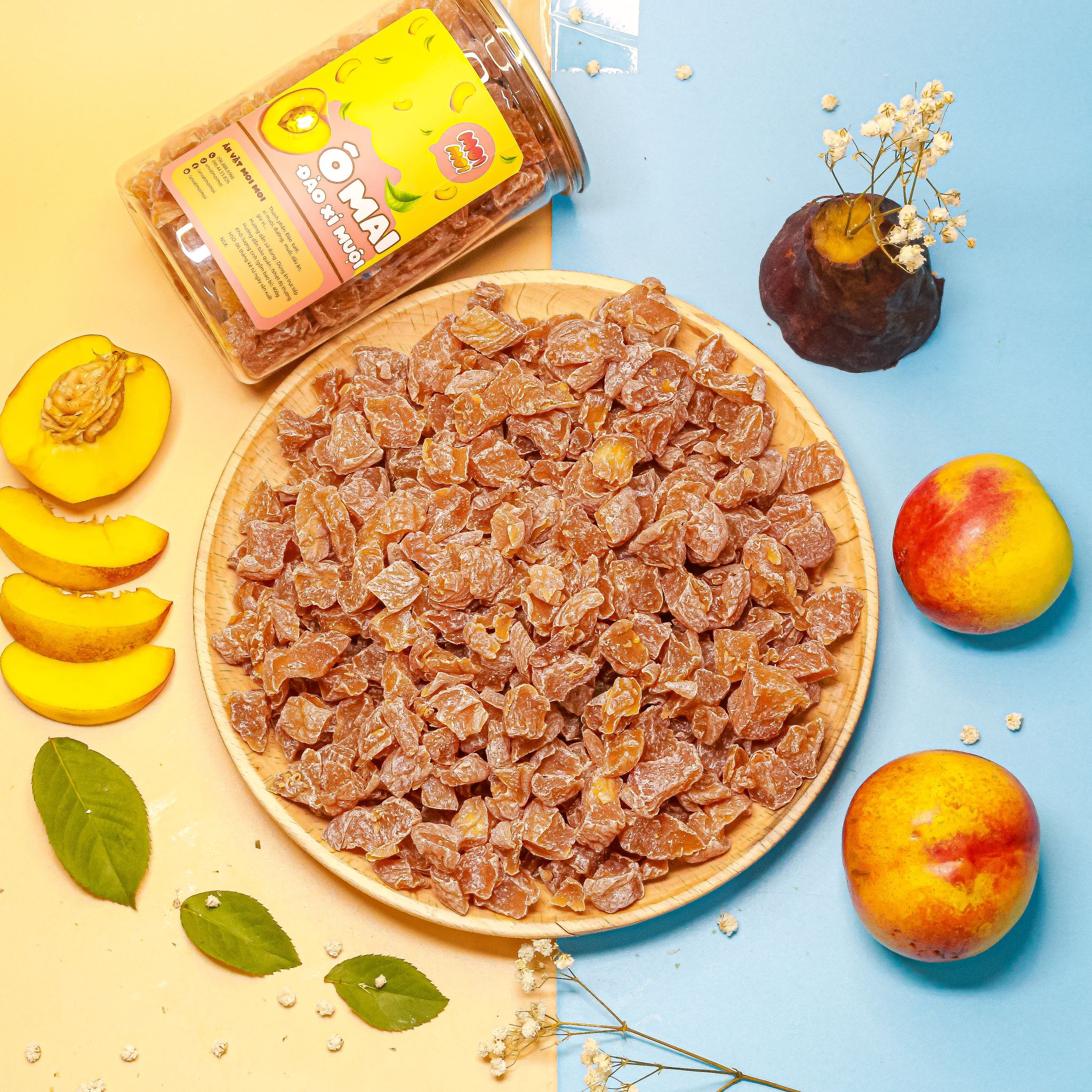 Omai đào xí muội 400gr - Đồ ăn vặt MoiMoi