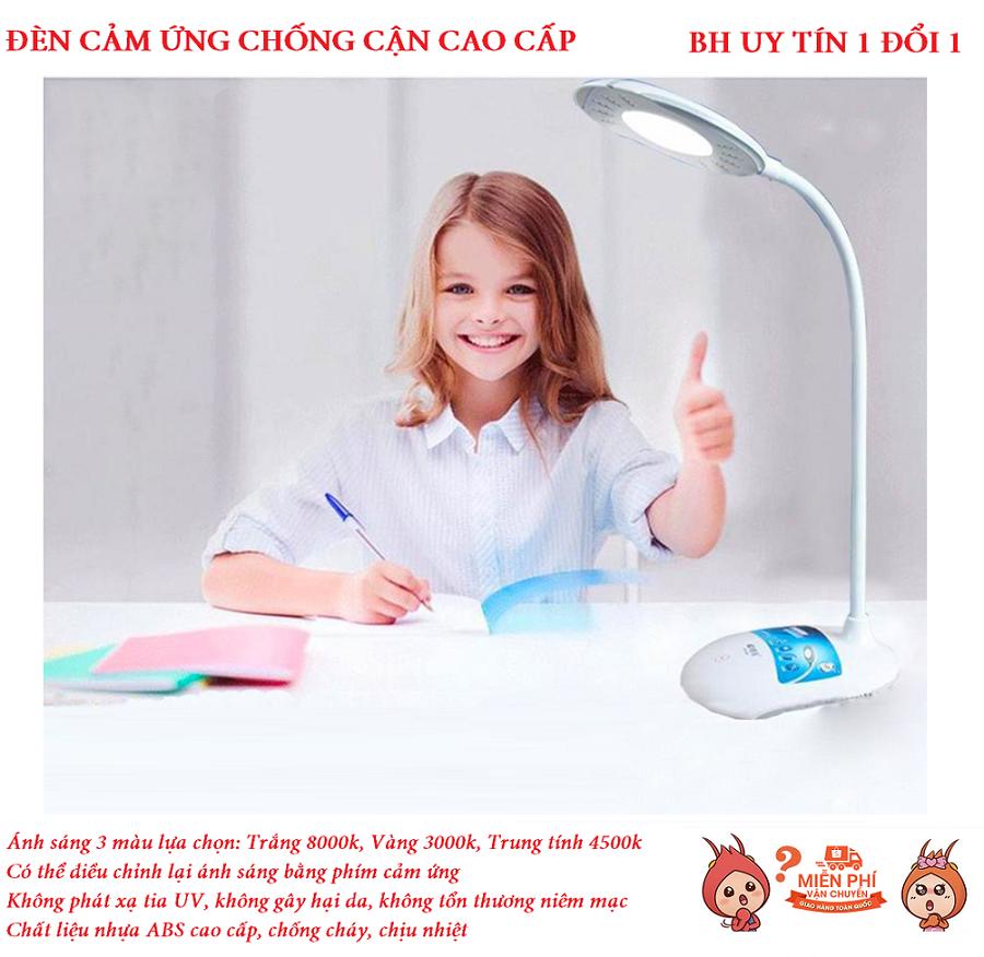 Đèn bàn chống cận thị - Đèn bàn led chống cận - Đèn học Led cảm ứng chống cận thị tích điện thông minh -  Bảo hành uy tín bởi A-Home.