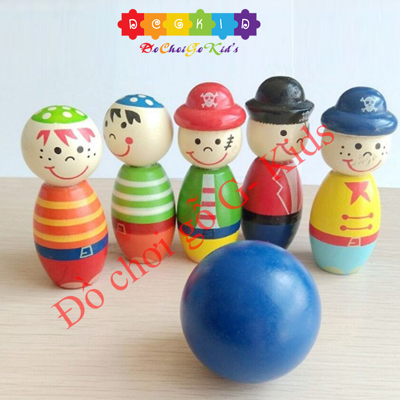 [HOÀN TIỀN 6%]Đồ chơi Bowling gỗ cho bé