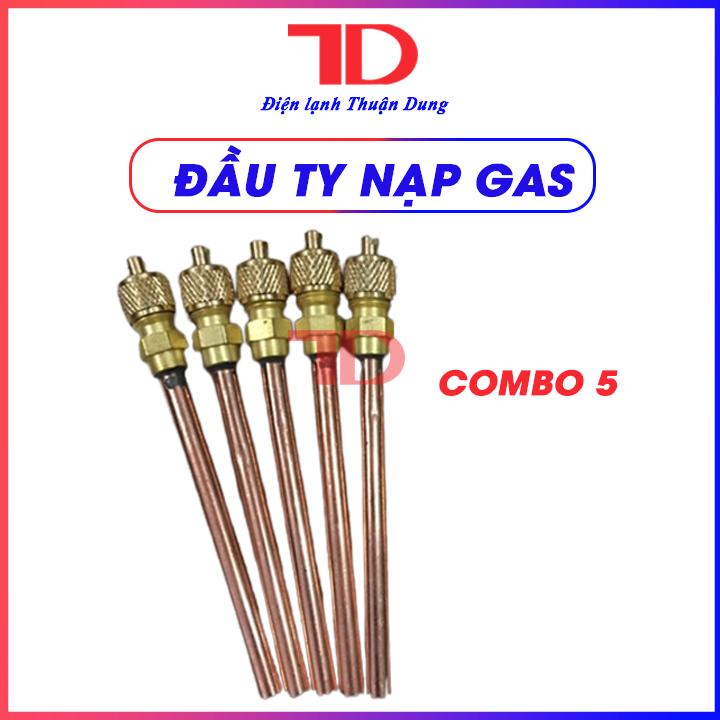 Combo 10 đầu ty nạp gas 10cm, ti nạp gas lạnh - Điện Lạnh Thuận Dung