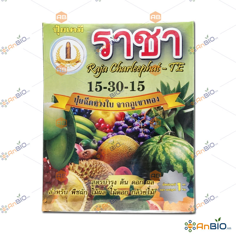 [HCM]Phân bón NPK cao cấp RAJA 15-30-15 + TE Hộp 1Kg CHỐNG NGHẸN BÔNG TẠO TRÁI TO - B1.1015