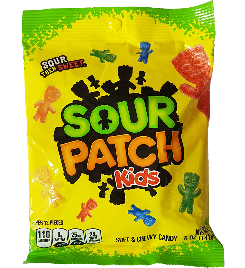 Kẹo sour patch kids soft and chewy candy 141g