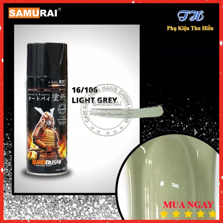 [HCM]Sơn Xịt Samurai Màu Xám Sáng - Mã 16/106