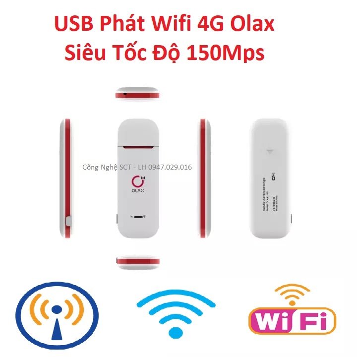 Usb phát wifi 4g olax u80 usb phát wifi từ sim 4g tốc độ cao - tặng kèm siêu sim 4g từ mường thanh royal