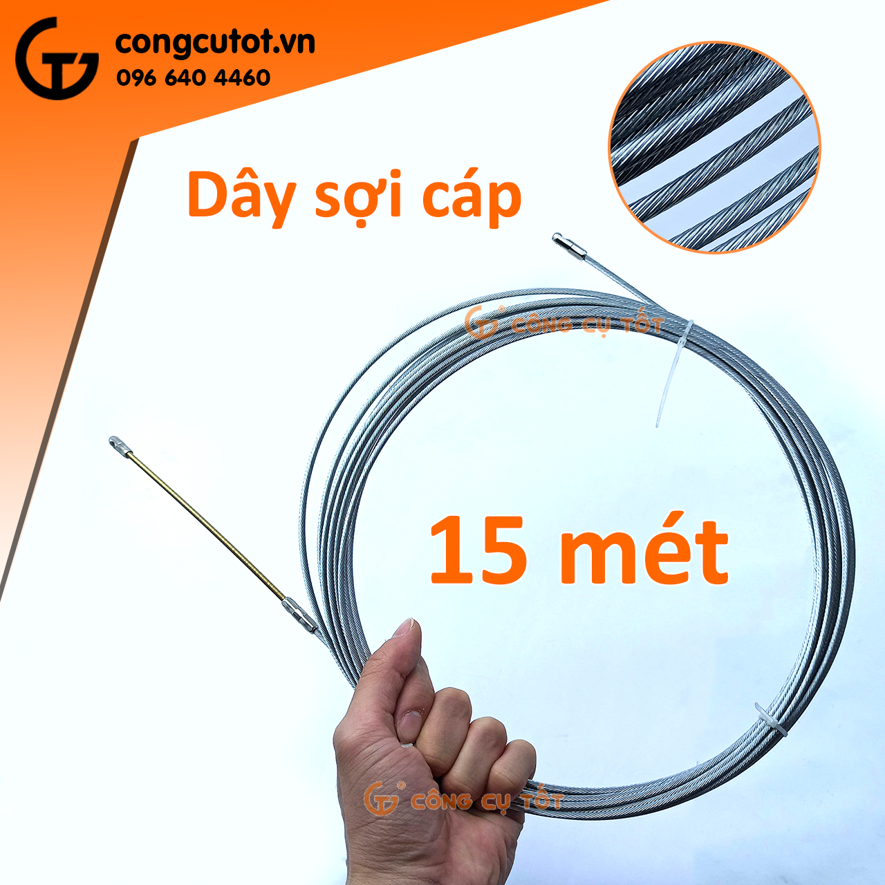 Dây mồi luồn dây điện xây dựng cáp trần 4mm