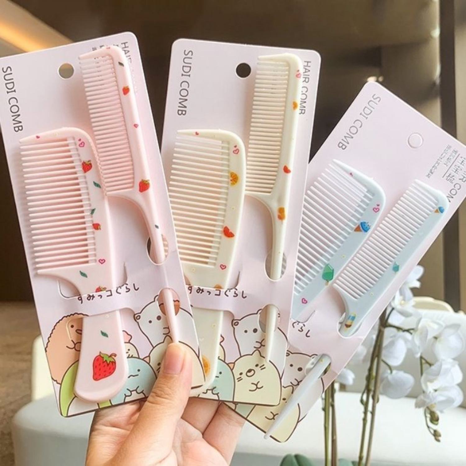 combo 2 lược chải tóc dễ thương