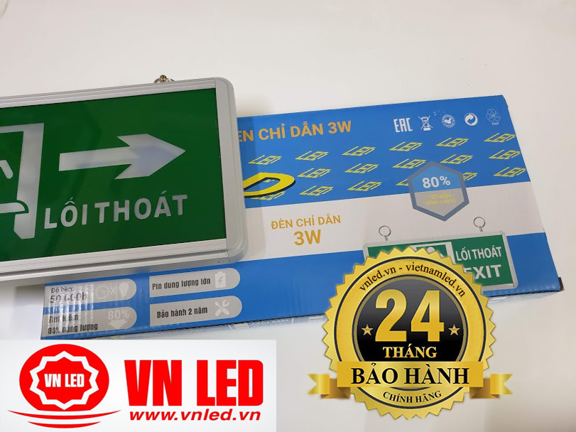 Đèn EXIT thoát hiểm lối thoát 1 mặt, 2 mặt
