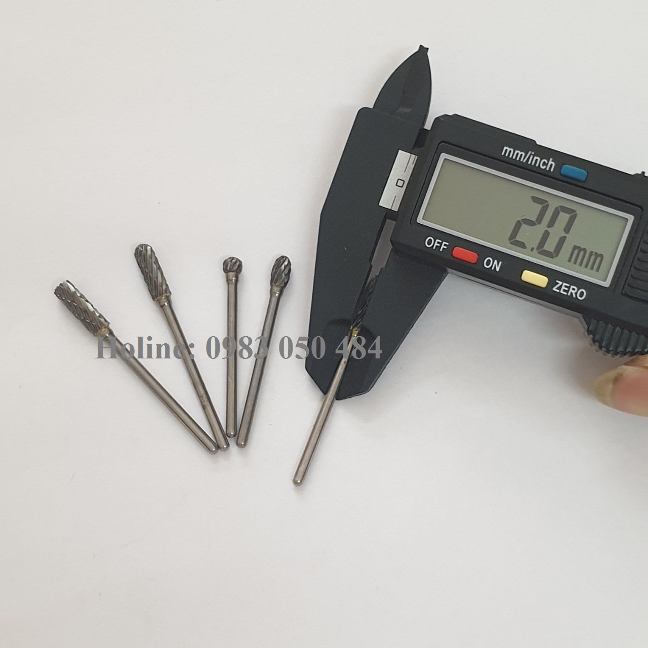 Bộ 10 đầu mũi mài chạm khắc làm lũa gỗ hợp kim Vonfram- Mũi lũa mini cán 2mm