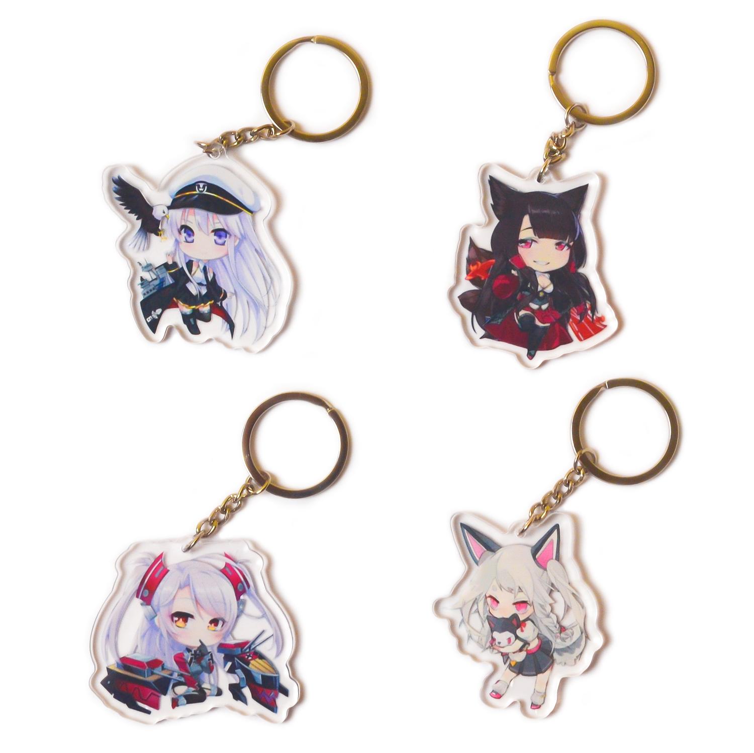 [thanh lý bán lỗ] Móc khóa Anime Acrylic Mica Chibi - Azur Lane [PKA] [KS18]
