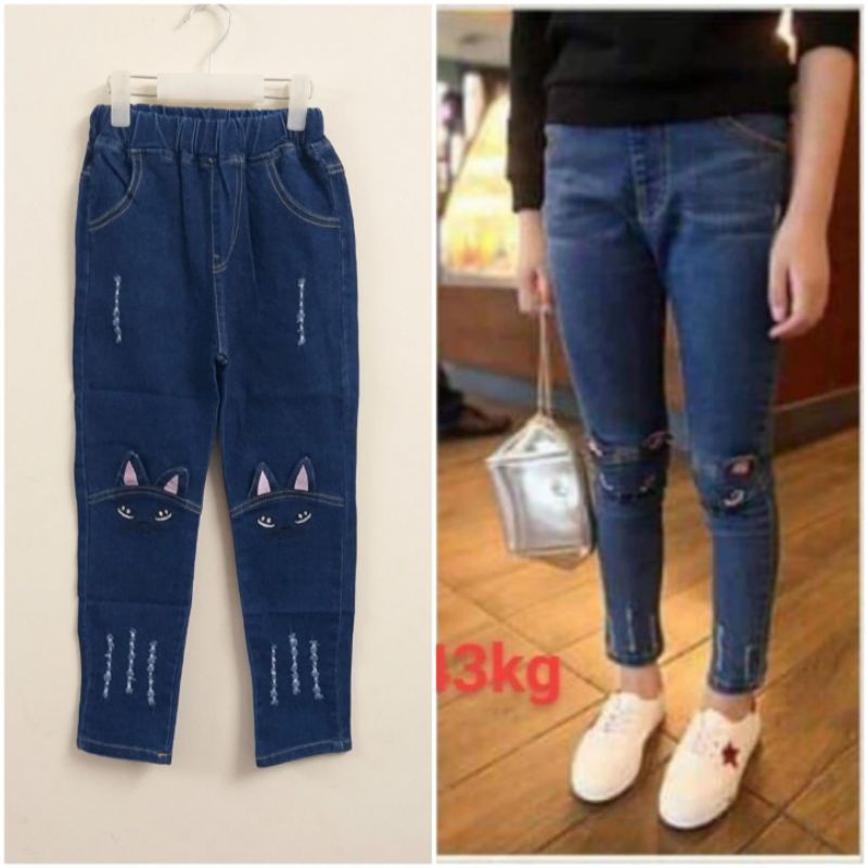 Quần bò, quần jeans dài cho bé gái size đại